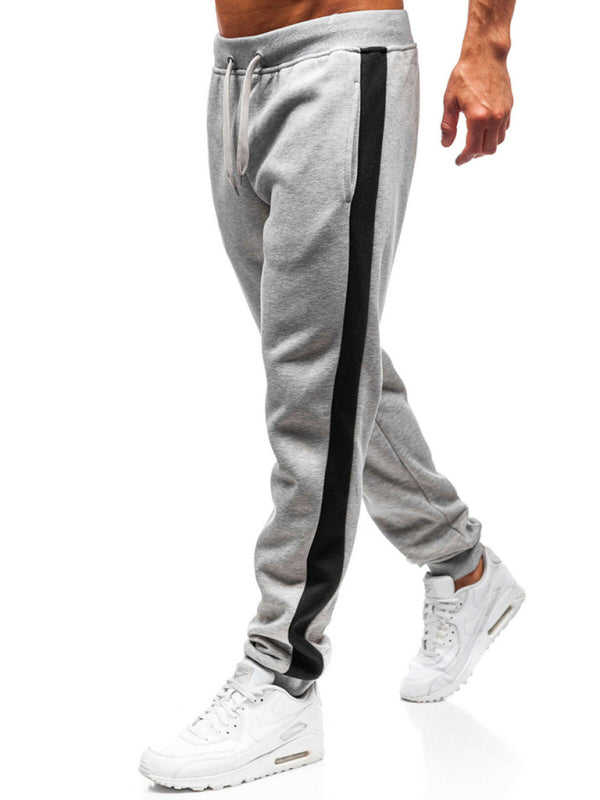 Men’s fashion casual stitching pencil trousers
