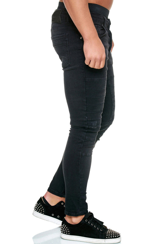 Men’s Fashion High Waist Slim Jeans