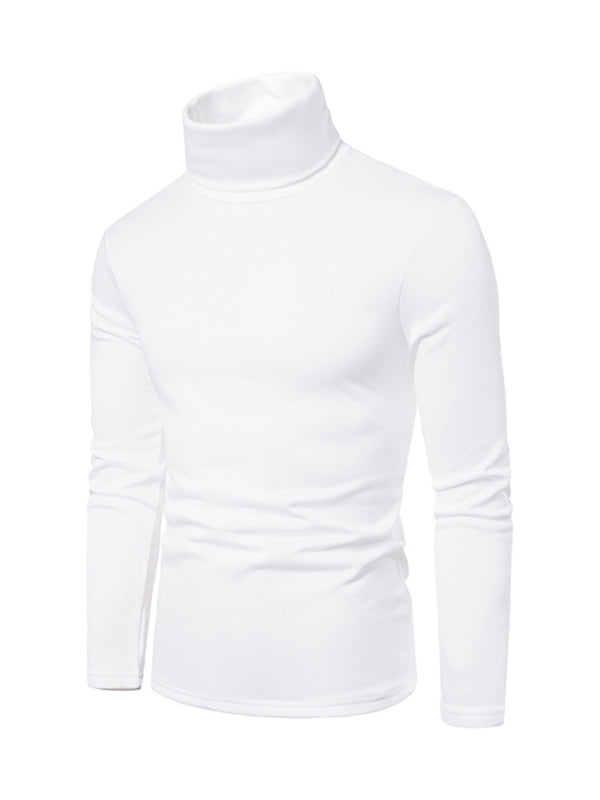 Men’s fleece pullover turtleneck knitted top