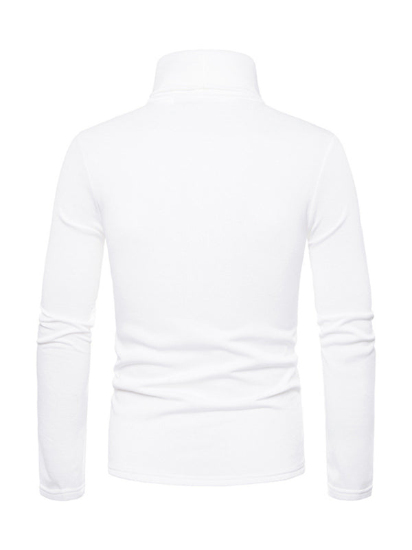 Men’s fleece pullover turtleneck knitted top