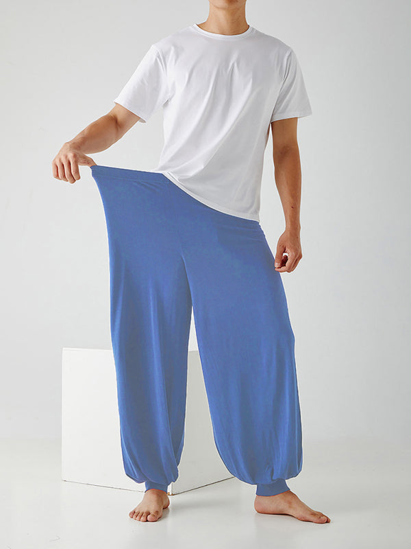 Men’s home pants modal thin style loose and comfortable wide leg pants home clothes
