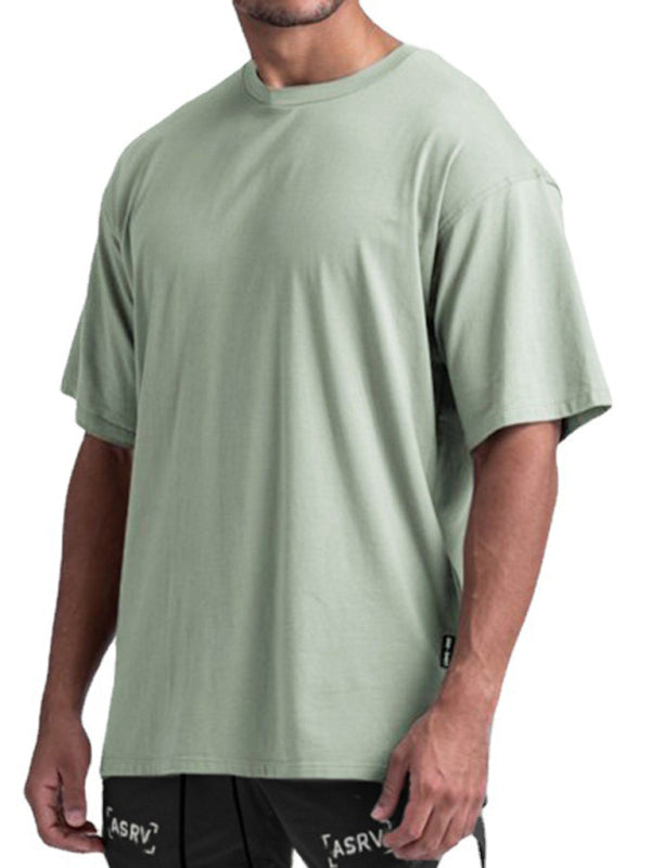 Men’s knitted casual sports round neck short-sleeved quick-drying T-shirt - Fruit green / M