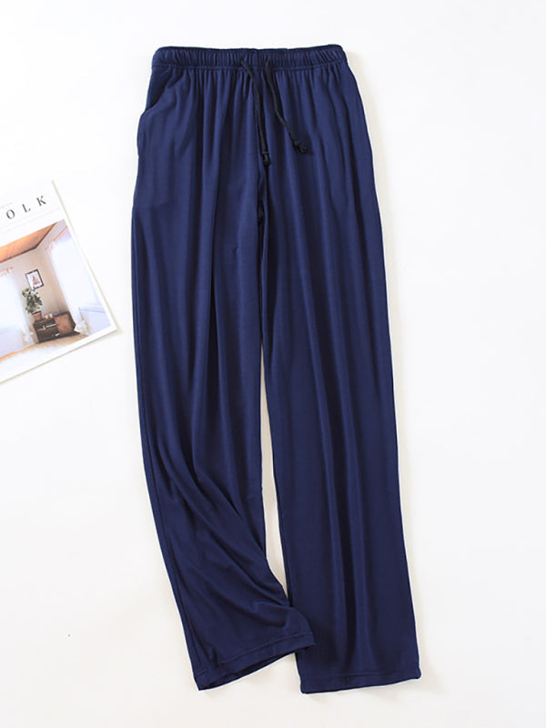 Men’s pajamas modal home pants pants pants thin loose elastic home pants - Champlain color / L