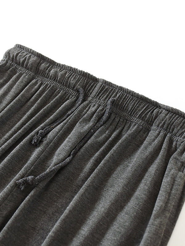 Men’s pajamas modal home pants pants pants thin loose elastic home pants - Charcoal grey / L