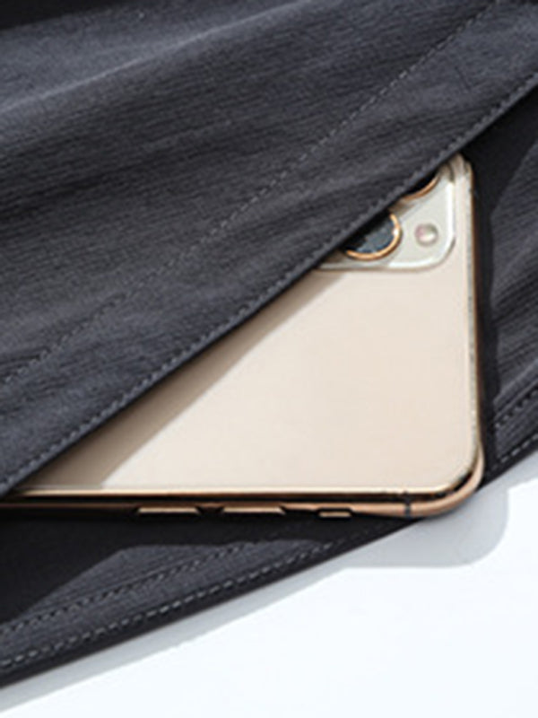 Men’s quick-drying elastic casual fitness training cargo pocket trousers