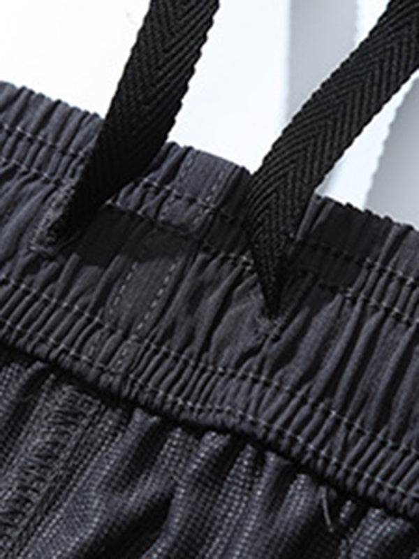 Men’s quick-drying elastic casual fitness training cargo pocket trousers