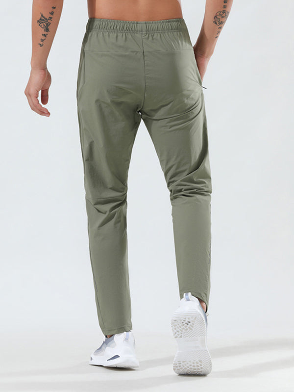 Men’s quick-drying elastic casual fitness training trousers