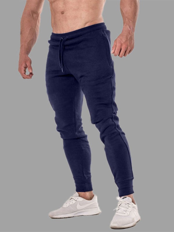 Men’s Solid Color Loose Elastic Sweatpants