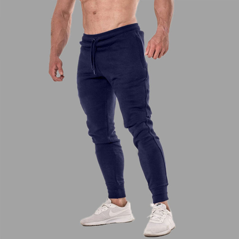Men’s Solid Color Loose Elastic Sweatpants - Champlain color / S