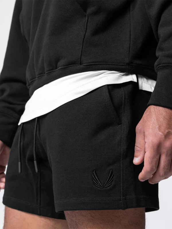 Men’s sports and leisure retro loose training running embroidered versatile shorts