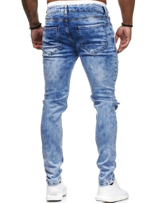 Men’s Street Style Four Seasons Cotton Blend Knit Denim Jeans