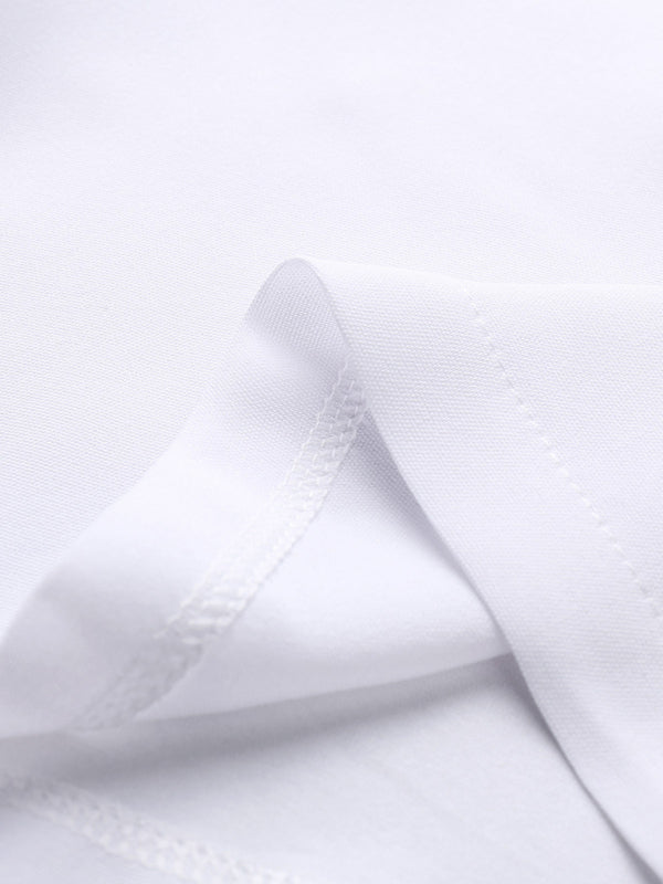 Men’s Summer Lapel Cotton Linen Solid Color Short Sleeve Shorts Set