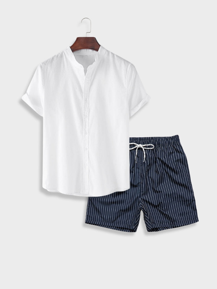 MEN'S SUMMER OUTFIT - MARINE BEACH OUTFIT FOR RELAXING AT THE BEACH