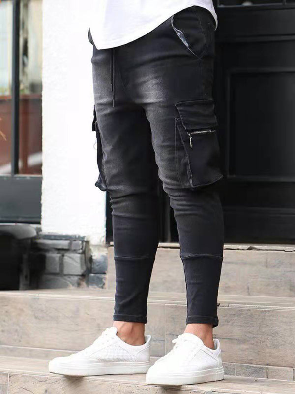 Men’s trendy fashion all-match cargo jeans