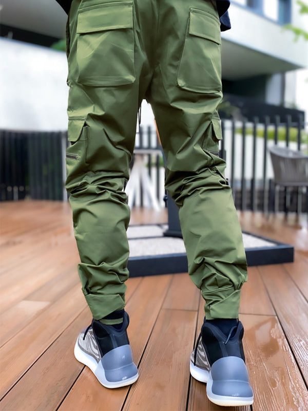 Men’s trendy loose straight multi-pocket cargo pants