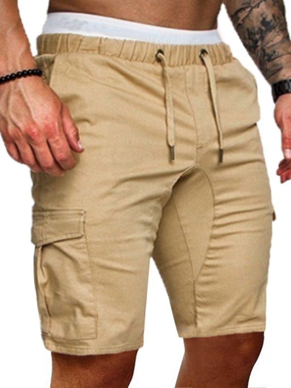 Men’s Woven Casual Cargo Multi-Pocket Shorts - Khaki / M