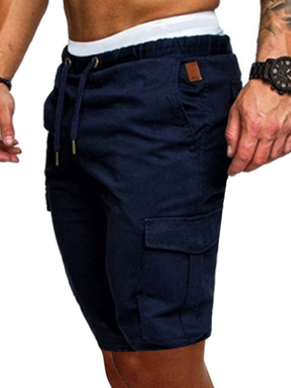 Men’s Woven Casual Cargo Multi-Pocket Shorts - Purplish blue navy / M