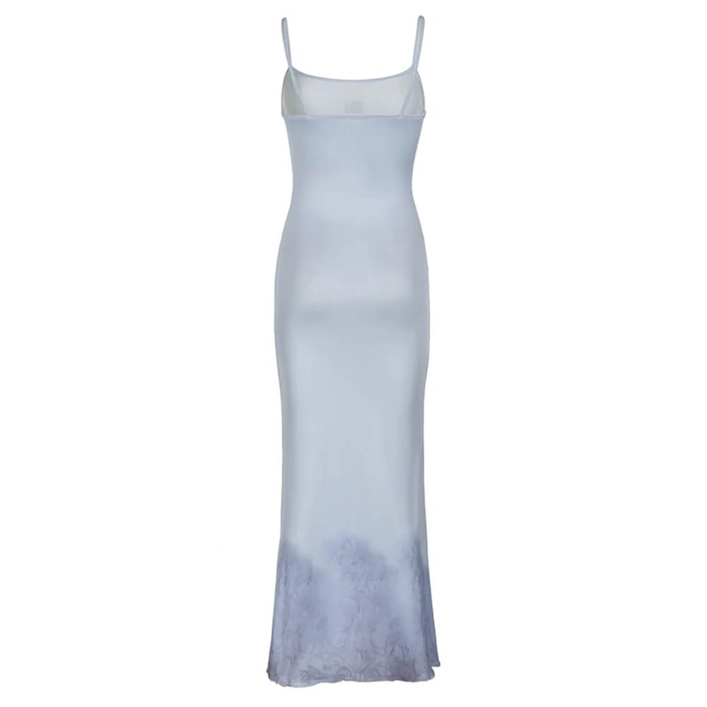 MERMAID SKELETON MAXI DRESS SKELETON PRINT GOWN