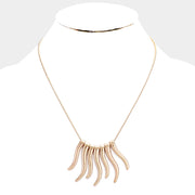 Metal Bar Fringe Necklace