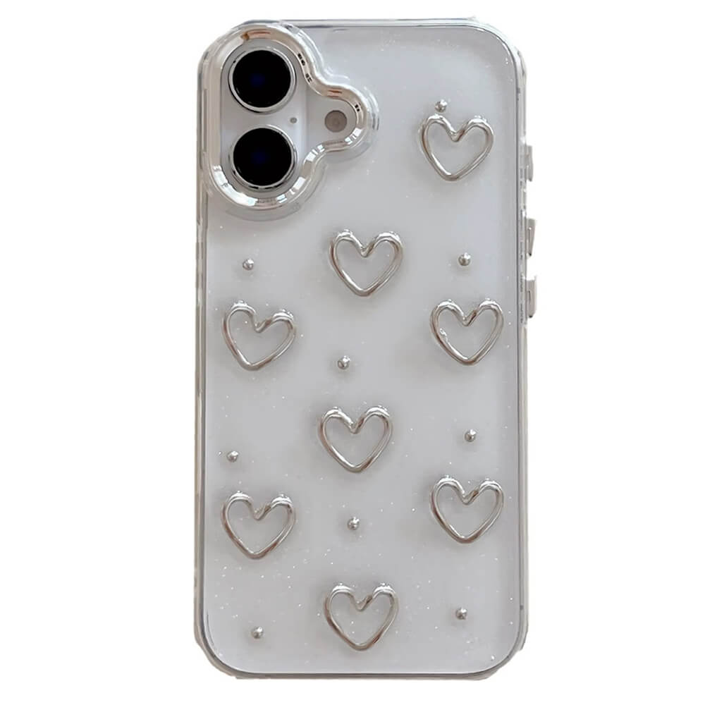 MINIMALIST HEART IPHONE CASE SILVER HEART IPHONE