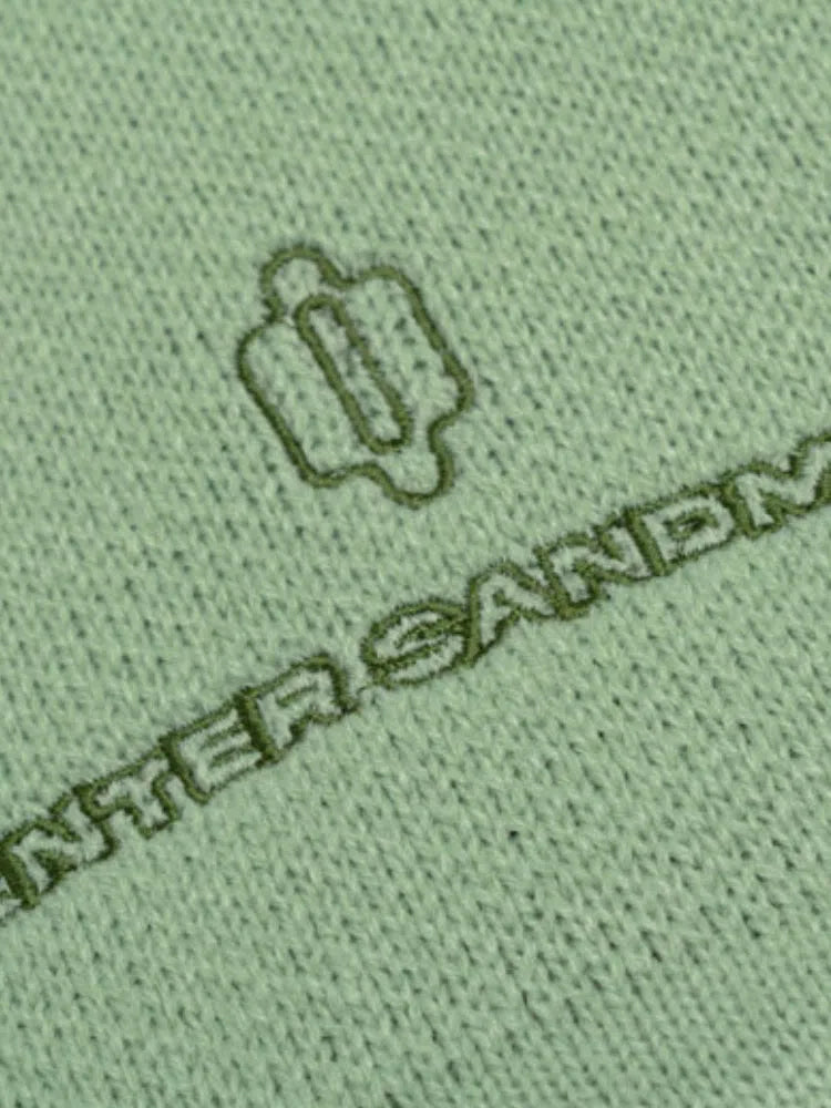 MINT GREEN HALF-ZIP SWEATER Y2K WINTER HALF ZIP