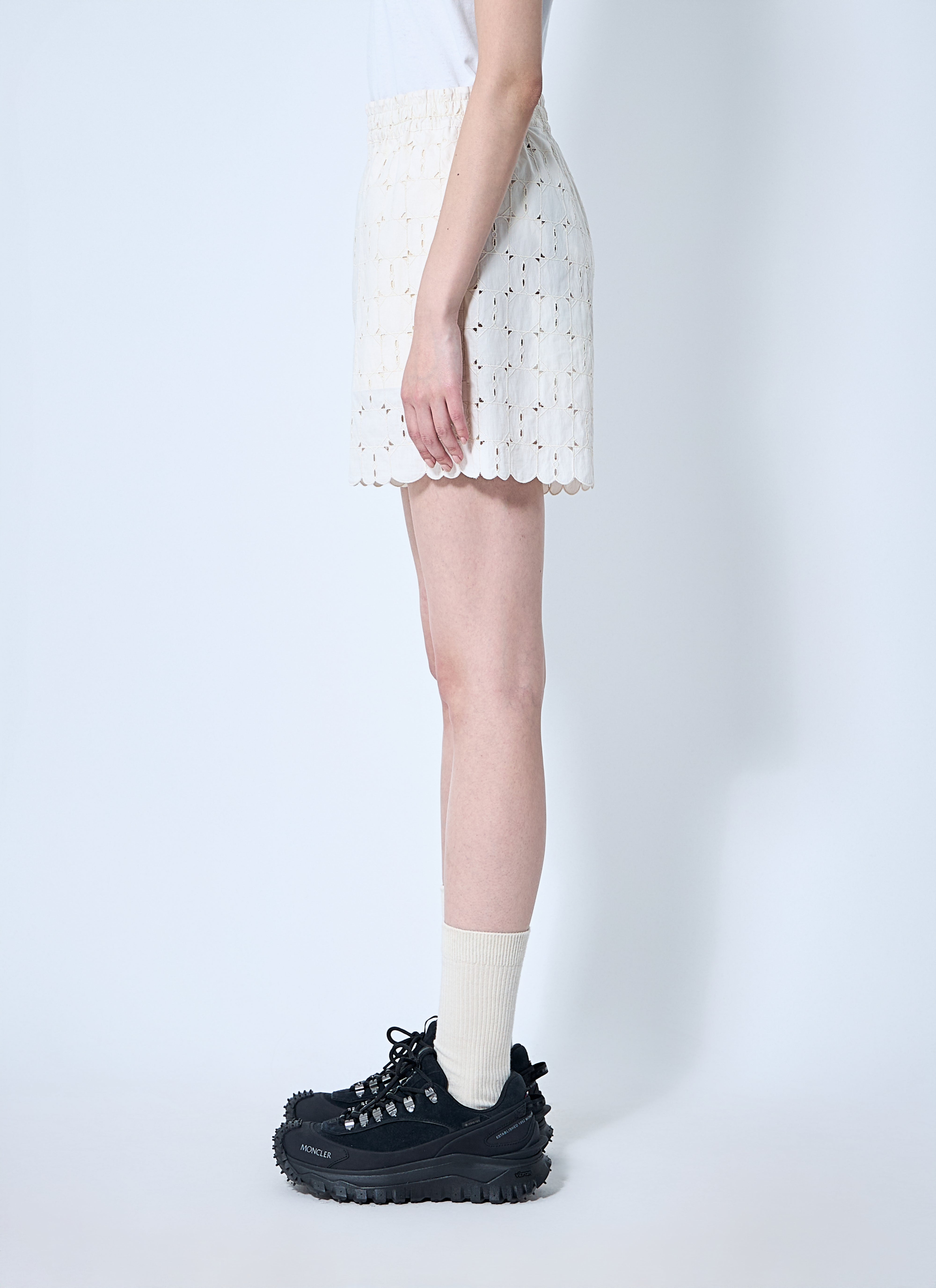 Moncler Women Logo Patch Shorts