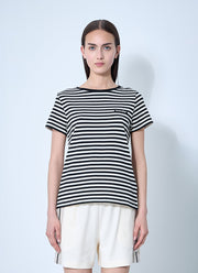 Moncler Women Striped Logo Motif T-Shirt