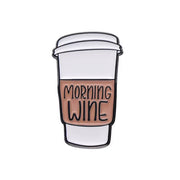 MORNING WINE ENAMEL PIN DIMENSIONS MAKE WINE BROOCH
