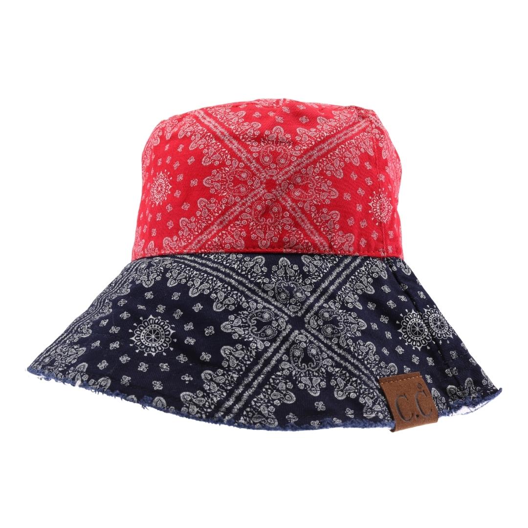 Multi Color Paisley Bandana C.C Bucket Hat