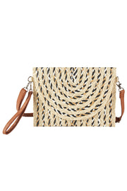 Multi Color Straw Summer Clutch Crossbody Bag