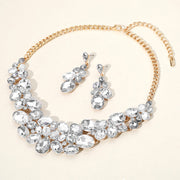 Multi Stone Bubble Cluster Evening Necklace