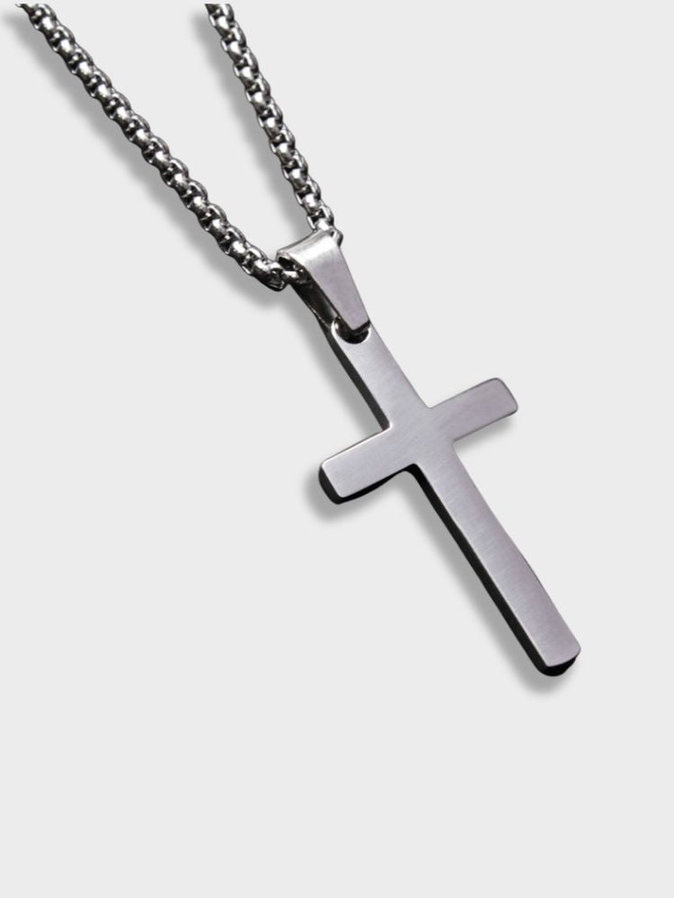 MUSCULAR TORSO FIGURE WITH TATTOOS AND CROSS NECKLACE CROSS CHAIN SOLUTION