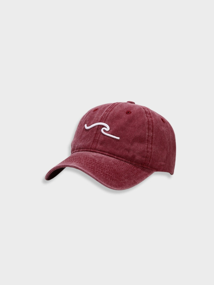 MUSTARD BASEBALL CAP WITH WAVE DESIGN FOR CASUAL WEAR