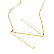 N Monogram Metal Pendant Necklace