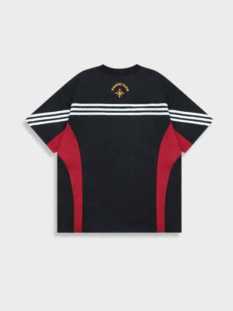 NAVY BLUE TEE DARSITY WITH LIGHT GRAY SIDE PANELS - WINNERSQUAD TEE DARSITY