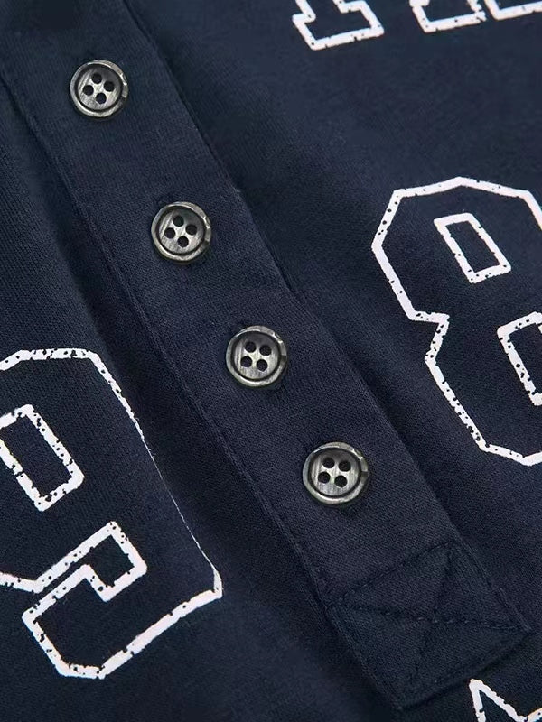 NAVY LONG SLEEVE SHIRT WITH BUTTONS SLIM FIT SHIRT VERSATILE LONG