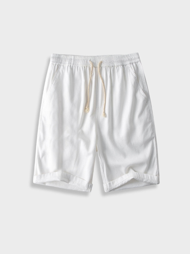NAVY SHORT-SLEEVED SHIRT AND WHITE SHORTS SUMMER SET PERFECT FIT
