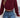 New autumn and winter casual solid color twist long-sleeved pullover navel-baring sweater - Wine Red / S