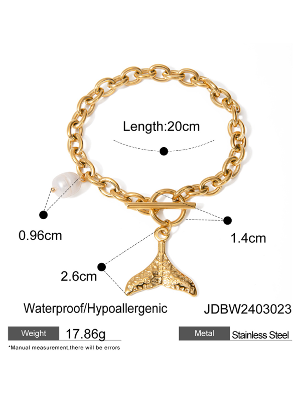 New beach style ocean starfish pearl shell conch bracelet jewelry - Pattern1 / FREESIZE