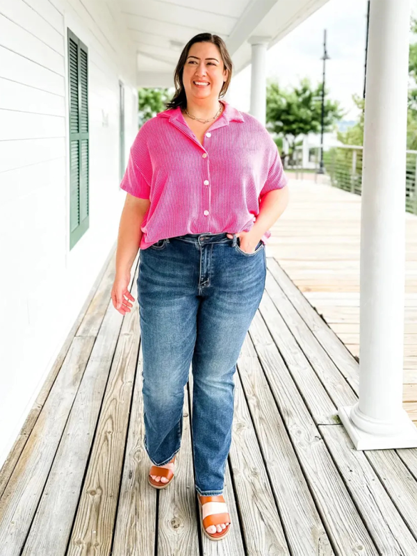 New casual high-elastic jeans - Purplish blue navy / XS