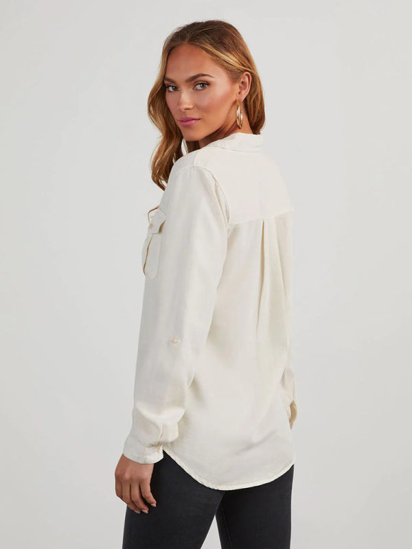 New casual lapel single-breasted women’s long-sleeved denim