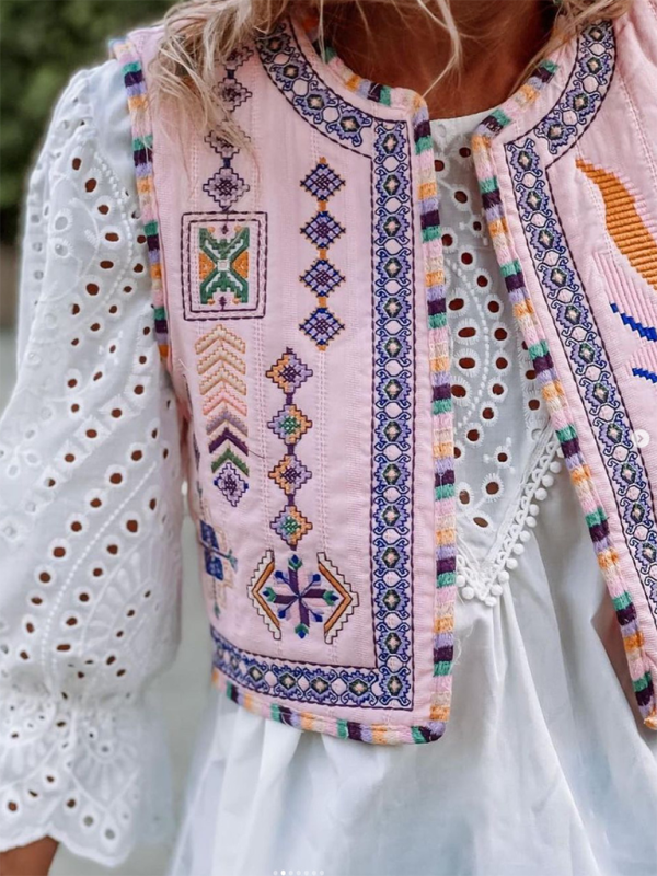 New comfortable casual vest open vest - Pink / XS