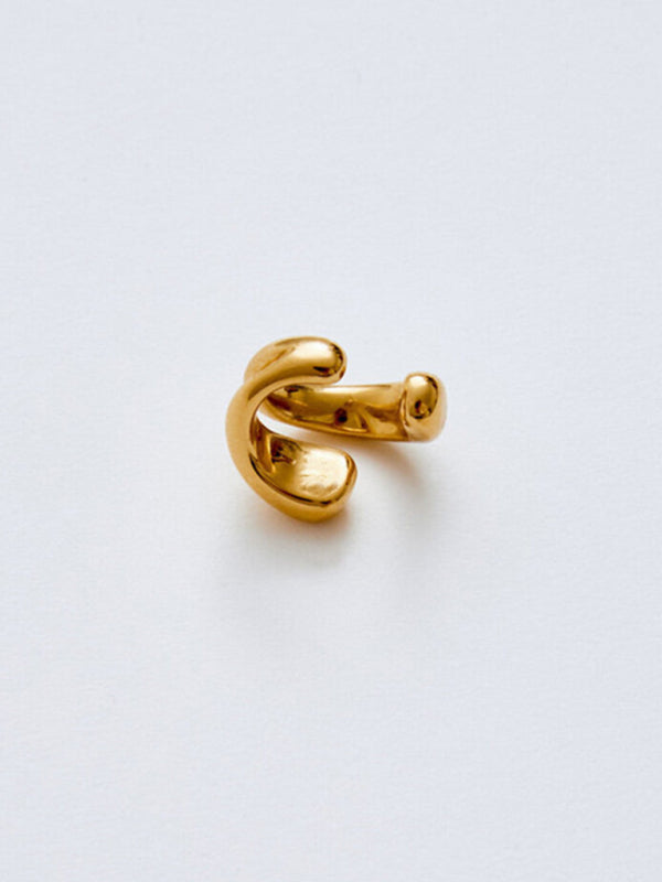 New double layer ear bone clip without piercing simple ear clip - Photo Color / FREESIZE