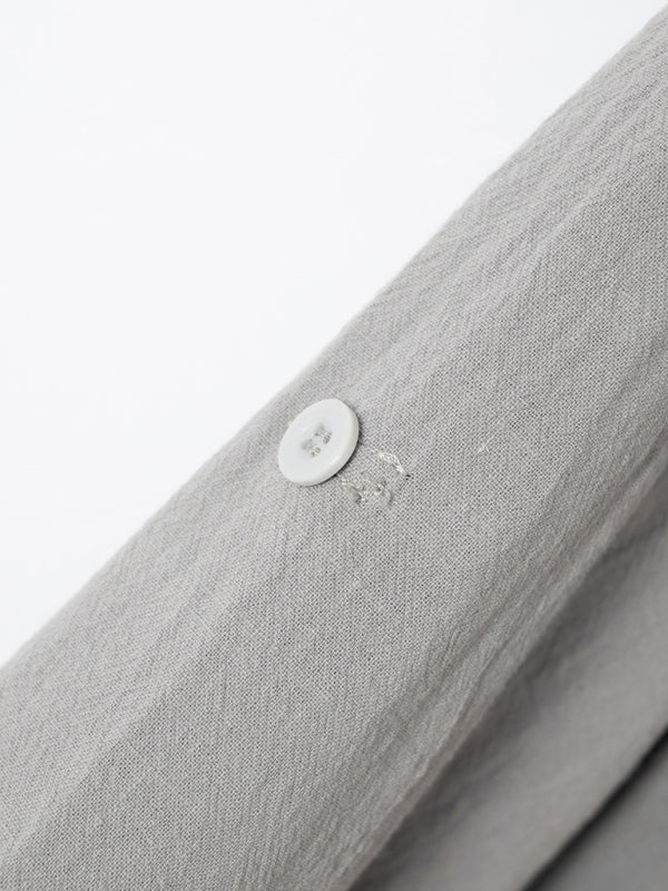 Gray fabric with button details for collar slim casual long sleeve shirt product image