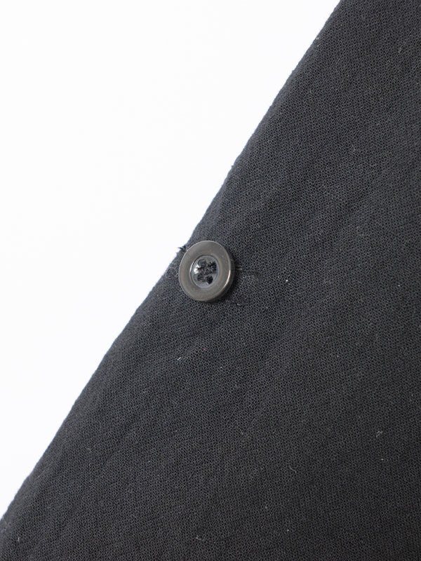 Black fabric with button detail from New Fashion Retro Stand Collar Slim Fit Casual Shirt