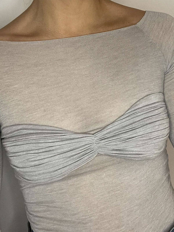 New Fashion Women’s Clothing Lightweight See-Through Neck T-Shirt Top