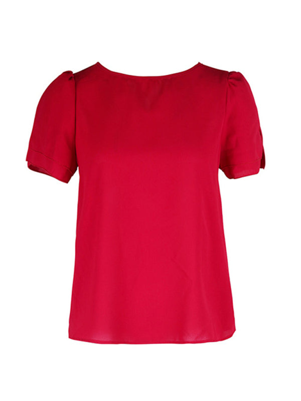 New Fashion Women’s Round Neck Short Sleeve Shirt