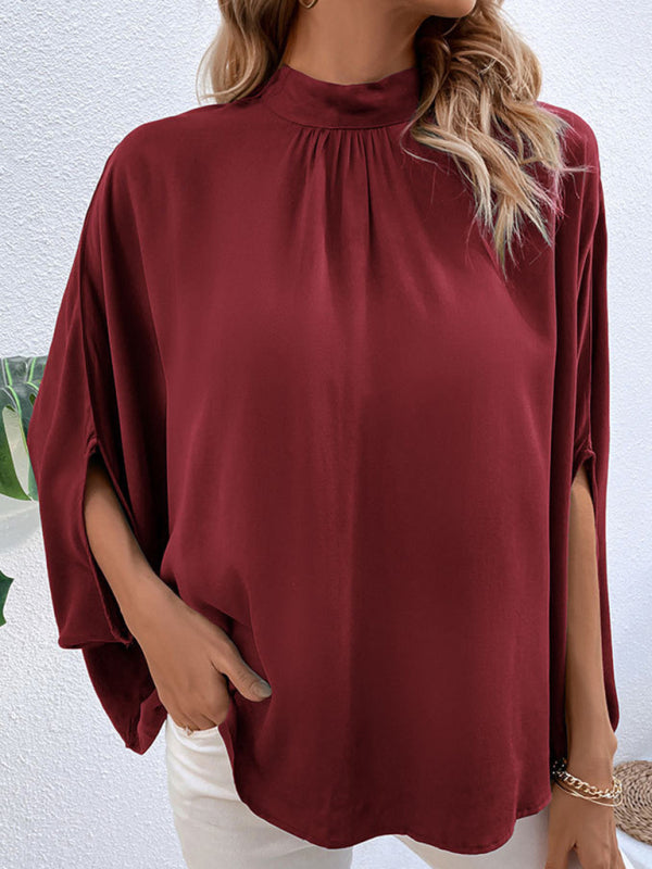 New fashion women’s temperament solid color shirt