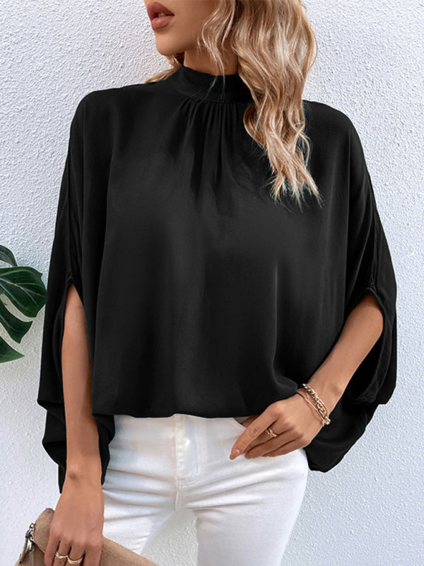 New fashion women’s temperament solid color shirt