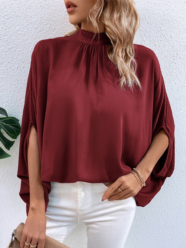 New fashion women’s temperament solid color shirt